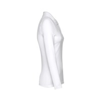 Рубашка-поло женская BERN WOMEN, д/р, белый, 2XL, 100% хлопок, плотность 210 г/м2