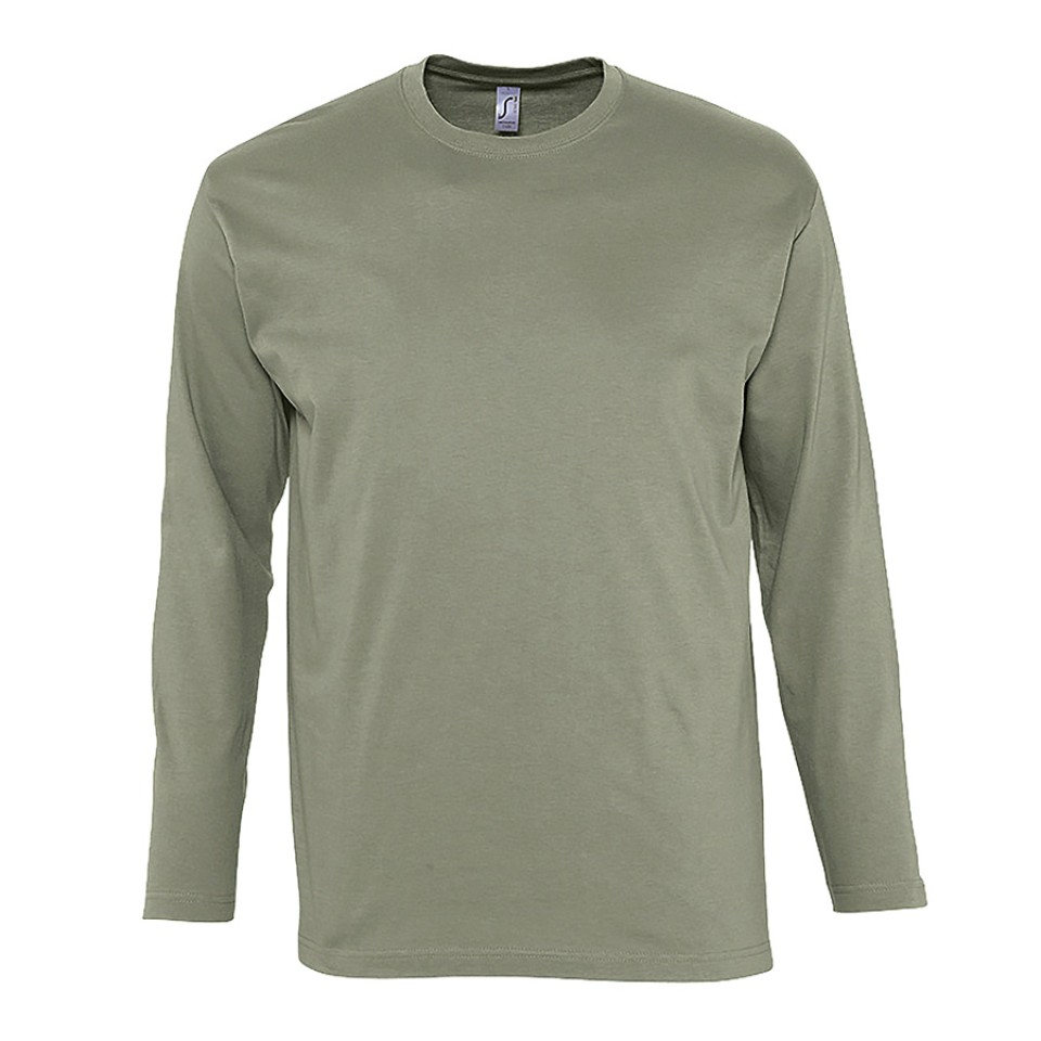 Футболка мужская с длинным рукавом MONARCH, хаки, 2XL, 100% хлопок, 150 г/м2