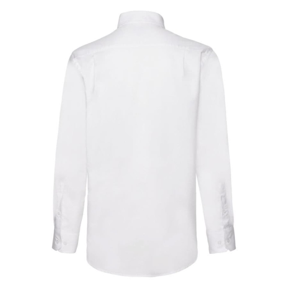 Рубашка "Long Sleeve Oxford Shirt", белый_M, 70% х/б, 30% п/э, 130 г/м2