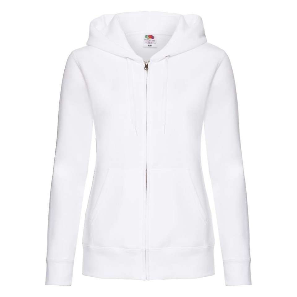 Толстовка "Lady-Fit Hooded Sweat Jacket", белый_L, 75% х/б, 25% п/э, 280 г/м2