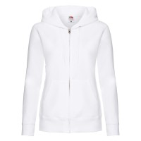 Толстовка "Lady-Fit Hooded Sweat Jacket", белый_XS, 75% х/б, 25% п/э, 280 г/м2