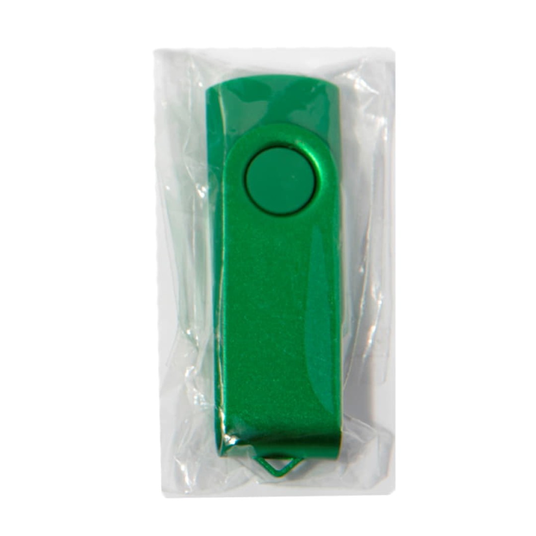 USB flash-карта DOT (16Гб), зеленый, 5,8х2х1,1см, пластик, металл