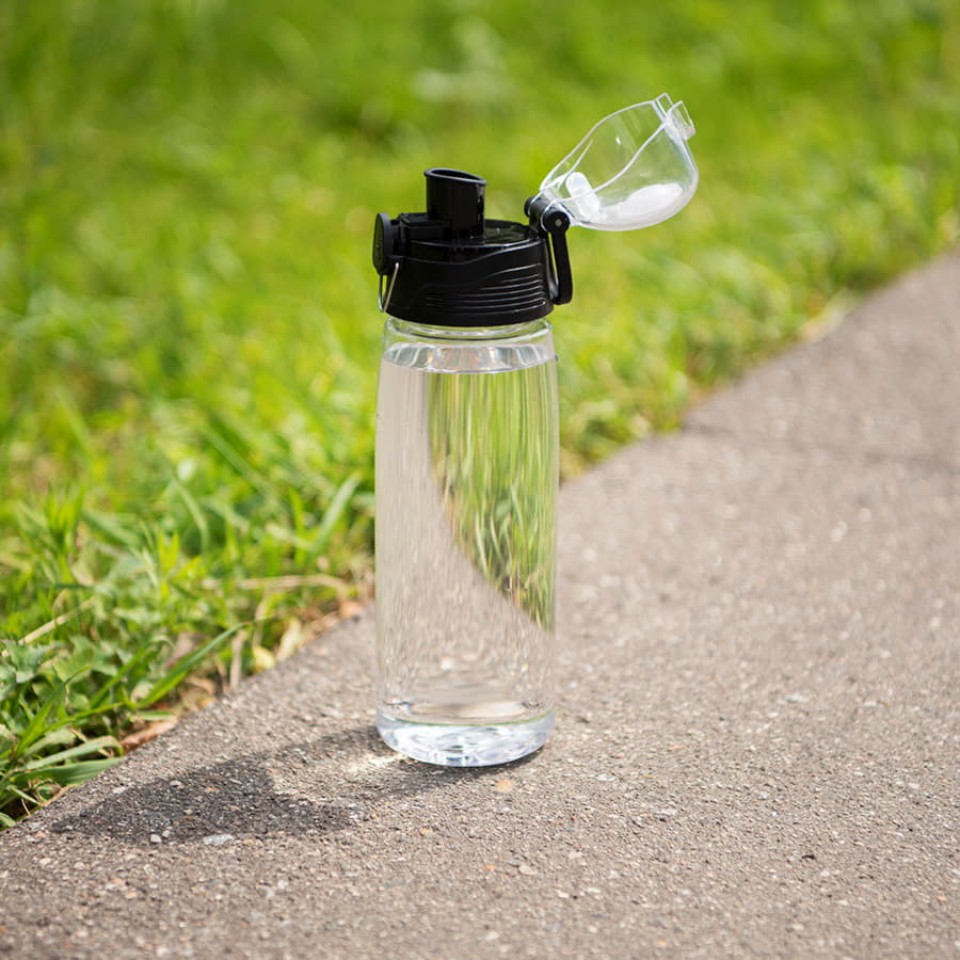 Бутылка для воды FLASK, 800 мл, 25,2х7,7см, прозрачный, пластик