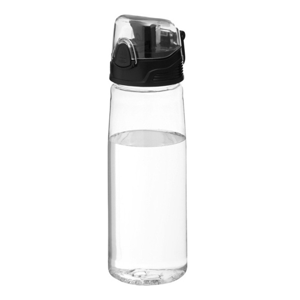 Бутылка для воды FLASK, 800 мл, 25,2х7,7см, прозрачный, пластик