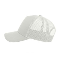 Бейсболка "RAPPER COTTON", 5 клиньев, белый, пластиковая застежка, 100% хлопок, 100% п/э, 180 гр/м2