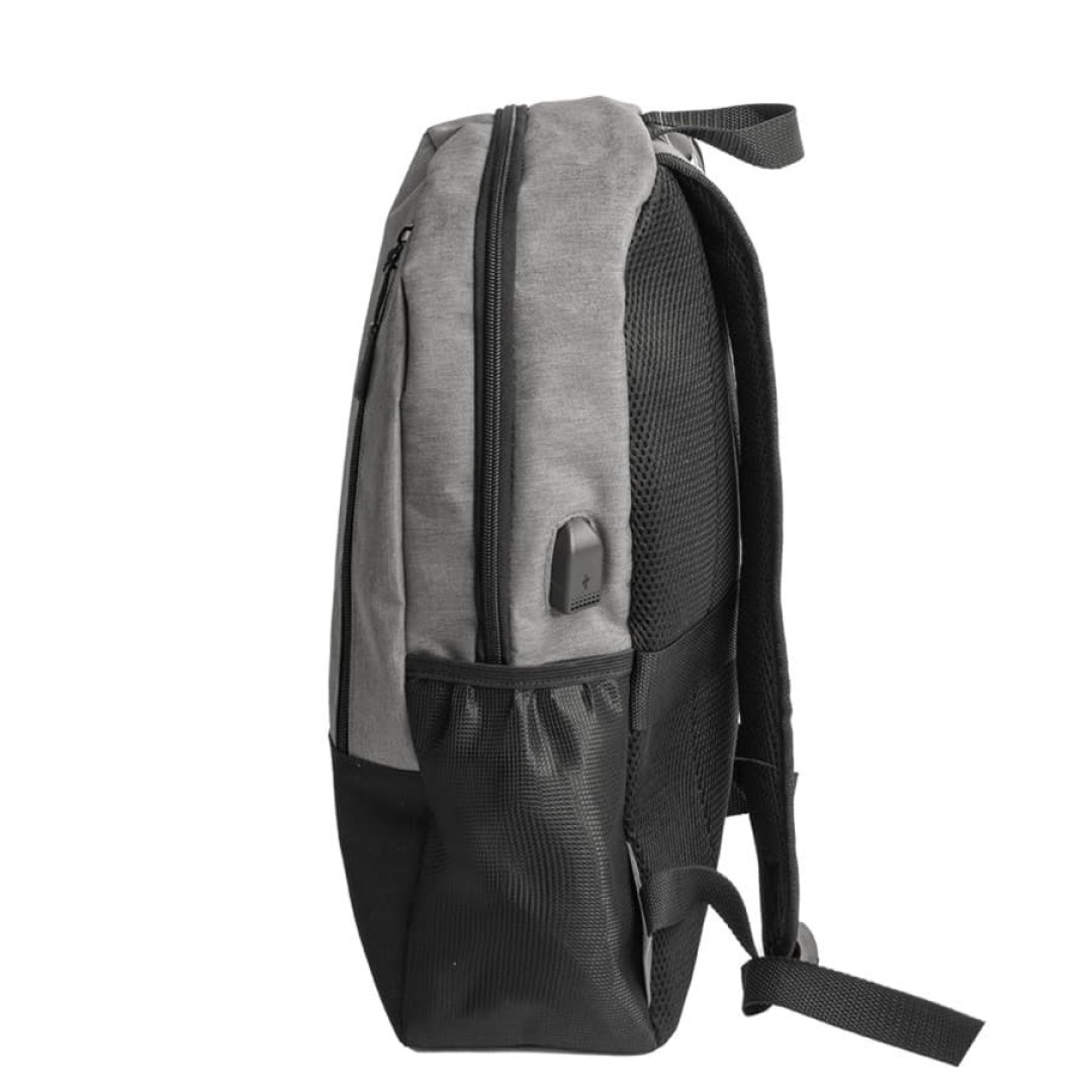 Рюкзак водостойкий "PULL", серый/чёрный, 45 x 28 x 11 см, 100% полиэстер 300D+600D