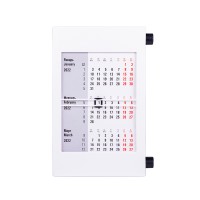 Календарь настольный на 2 года, белый с черным, 18х11 см, пластик, тампопечать, шелкография