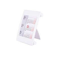 Календарь настольный на 2 года, белый, 18х11 см, пластик, тампопечать, шелкография