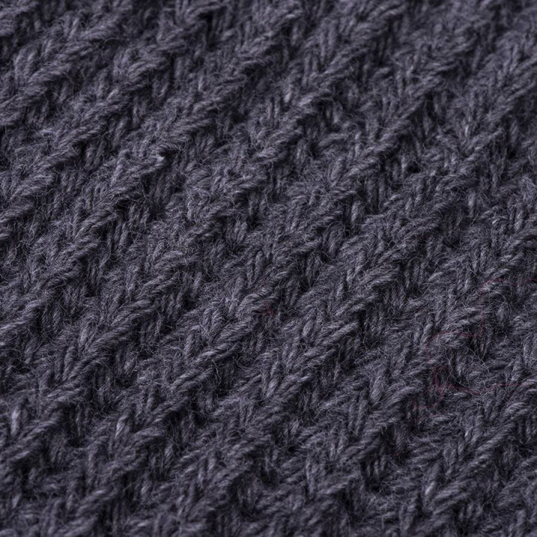 Вязаный комплект шарф и шапка GoSnow, антрацит c фурнитурой, оранжевый, 70% акрил,30% шерсть