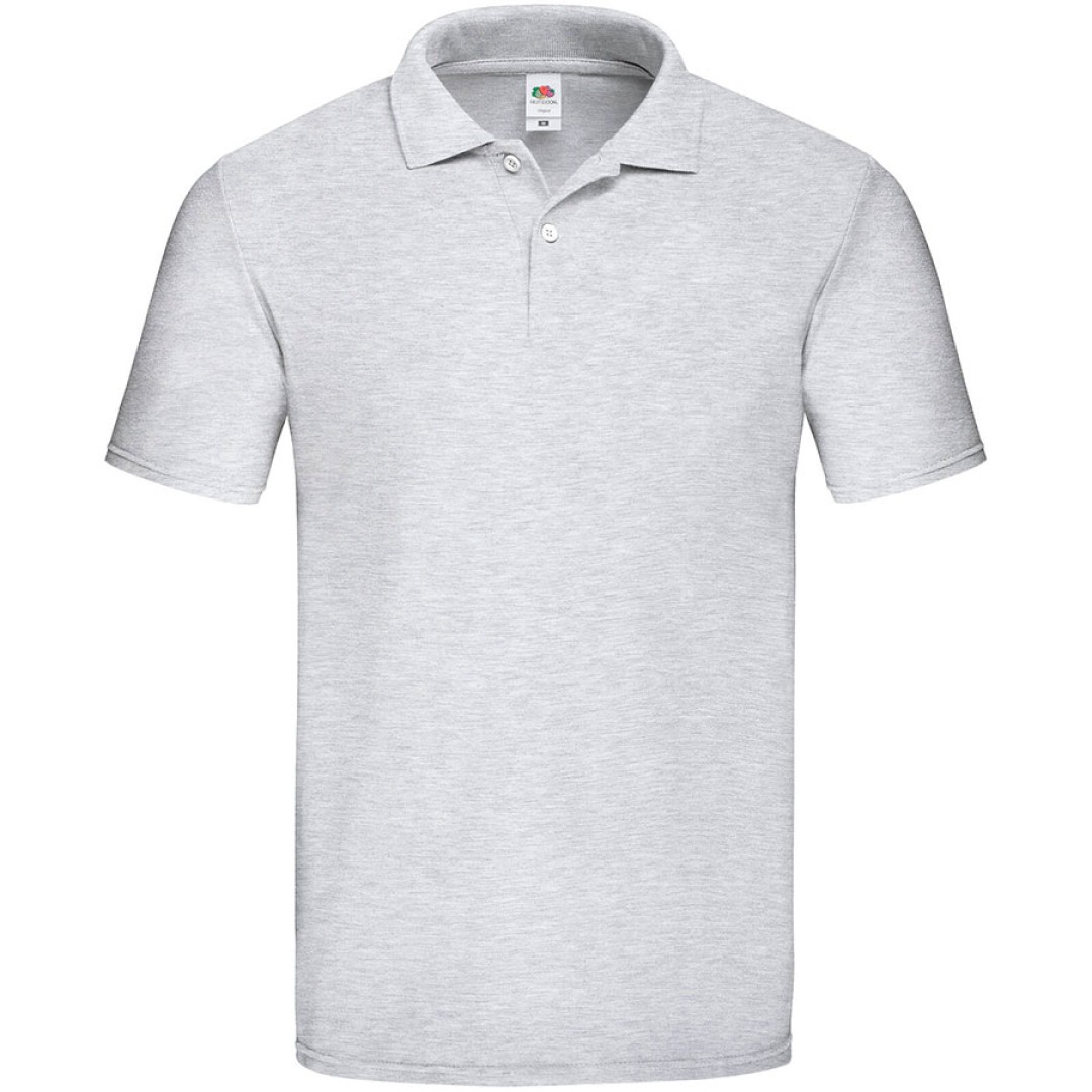 Поло мужское "Original Polo", серый меланж_S, 100% х/б, 185г/м2