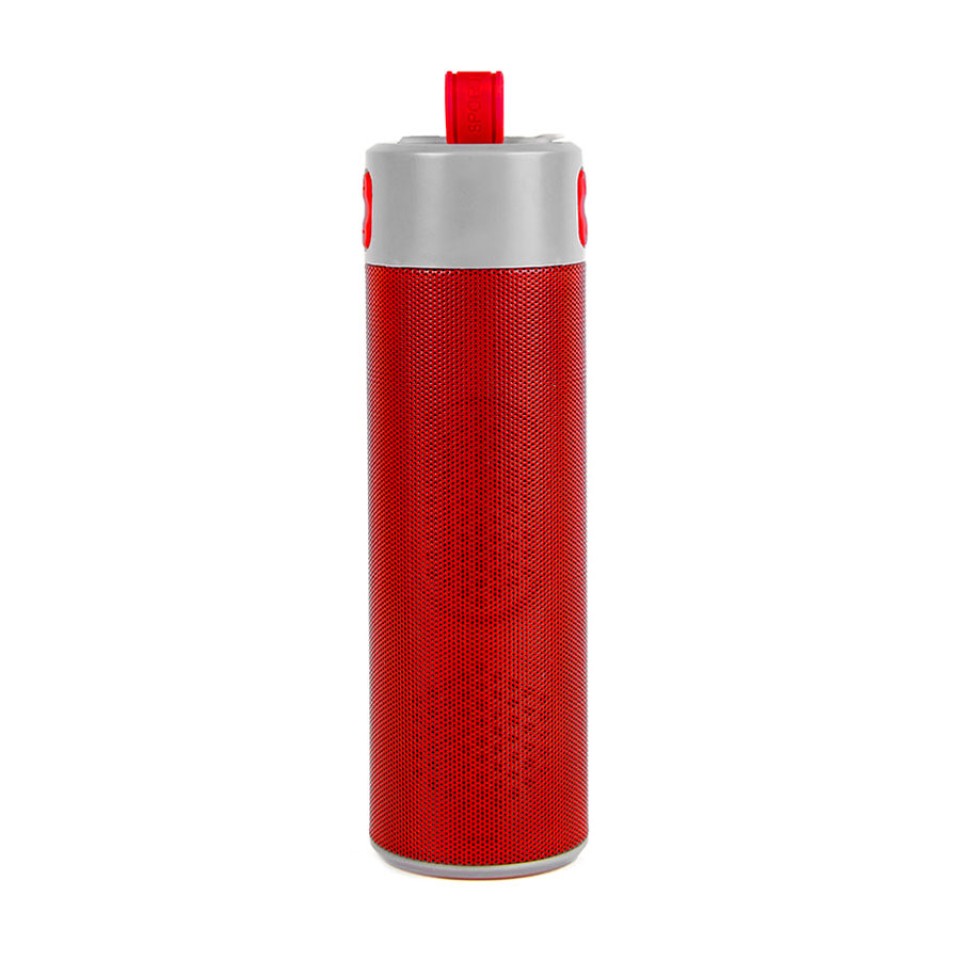 Bluetooth колонка с зарядным устройством(2000mAh) и моноподом "Turbo Tube",красный с серым,18х5,5х5,3