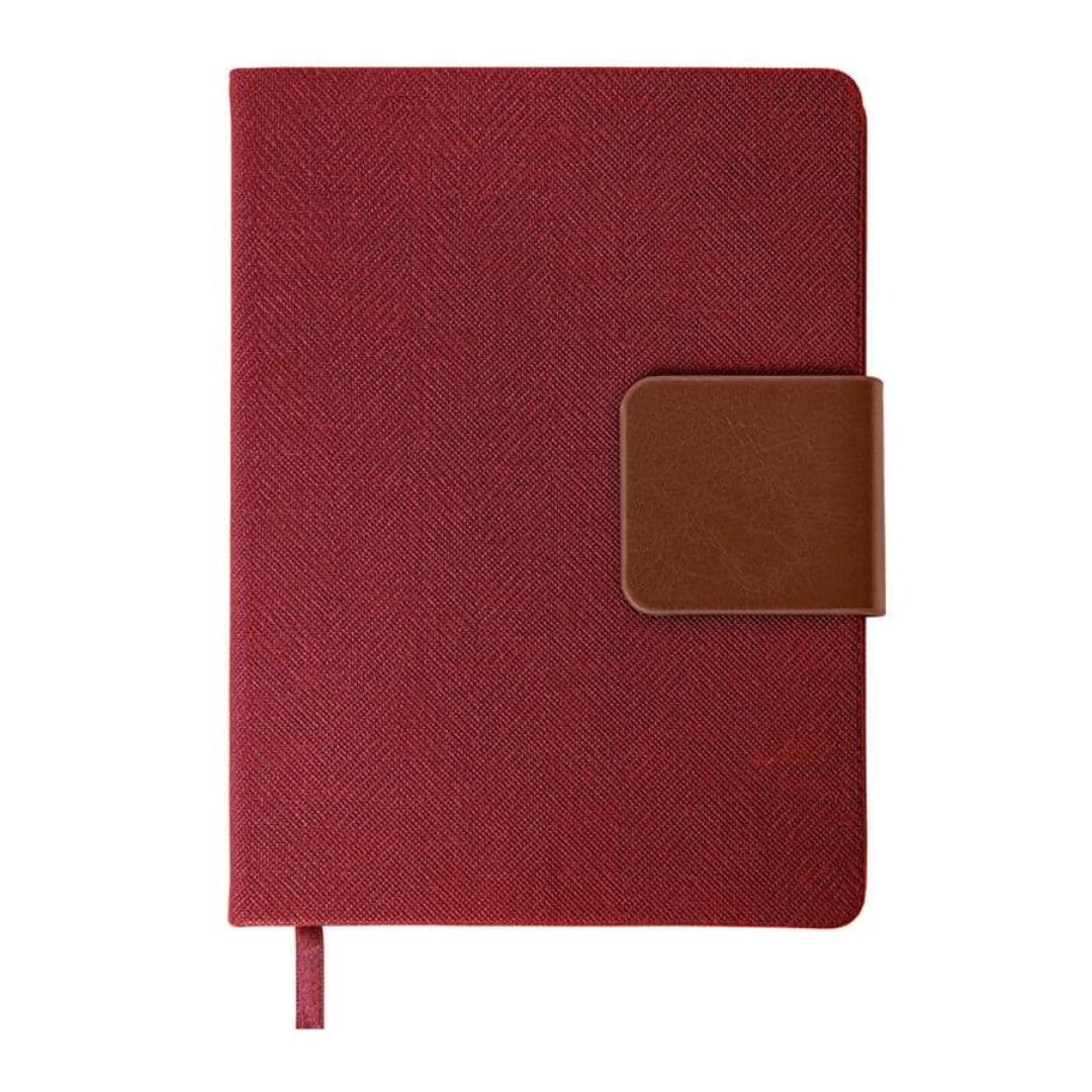 Ежедневник недатированный Mod, А5, красный, кремовый блок