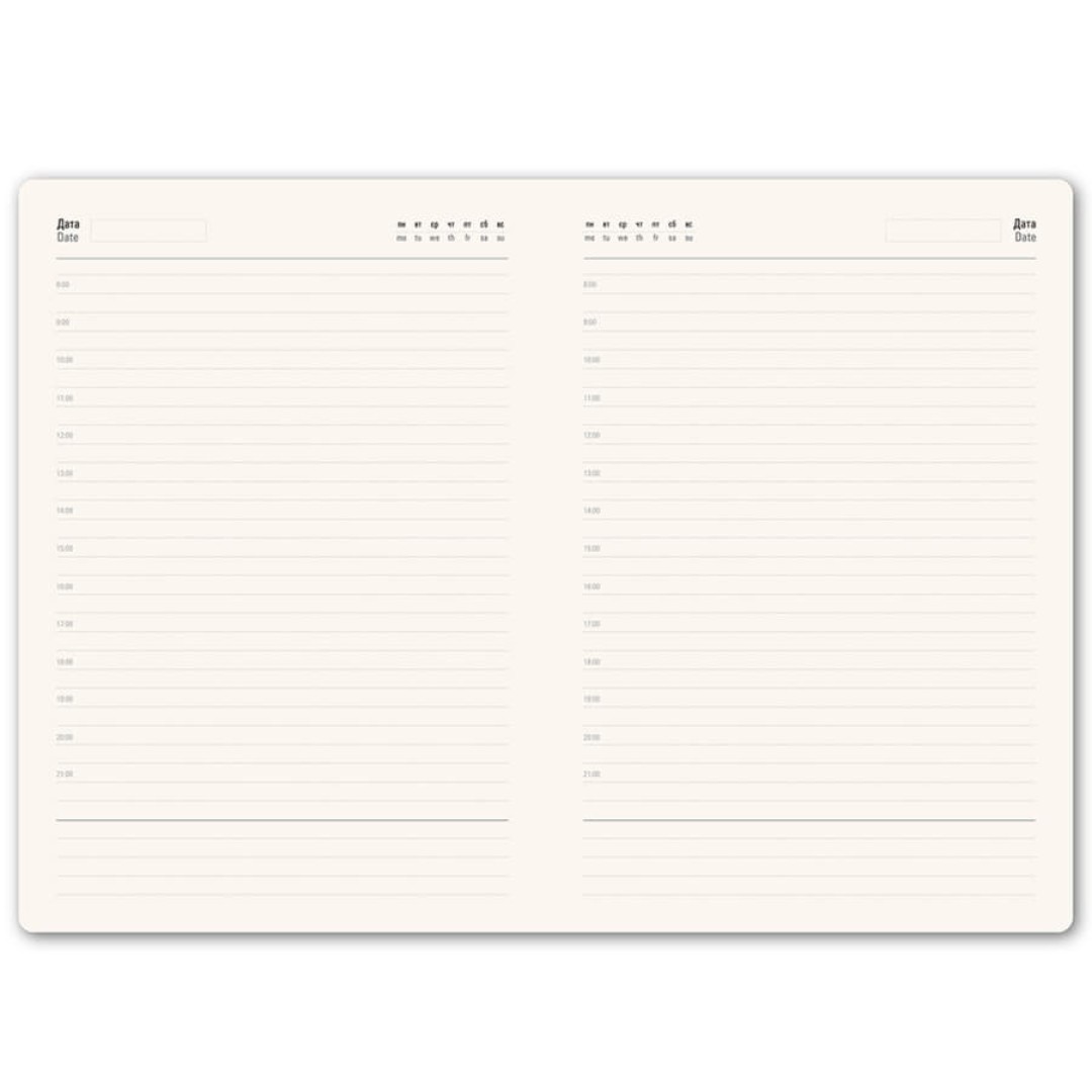 Ежедневник недатированный Mod, А5, красный, кремовый блок