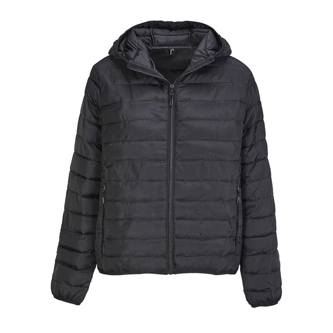 Куртка женская "STREAM HOODED", чёрный, XL, таффета 280 Т, 100% полиэстер