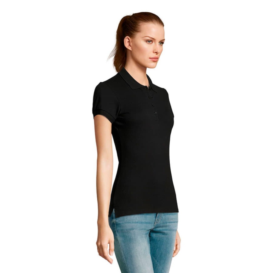 Поло женское PASSION, черный, XL, 100% хлопок, 170 г/м2