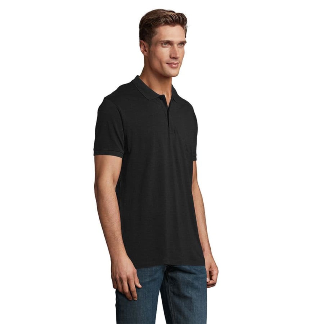 Рубашка поло мужская PLANET MEN, черный, 5XL, 100% органический хлопок, 170 г/м2