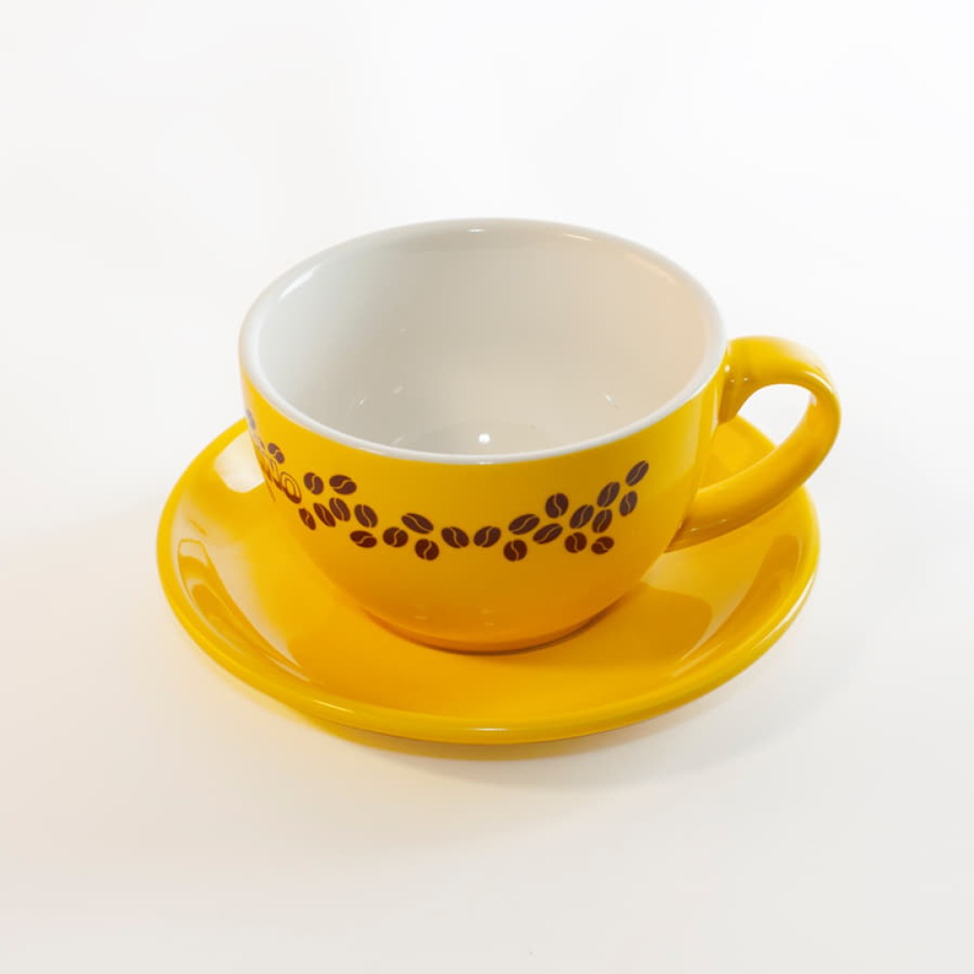 Чайная/кофейная пара CAPPUCCINO, желтый, 260 мл, фарфор