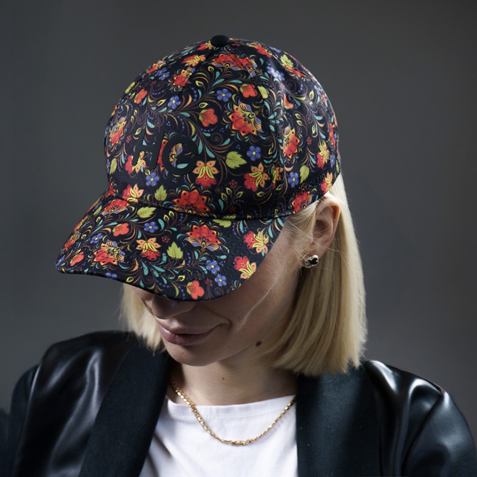 Образец бейсболка CUSTOM MERCH, 5 клиньев, сублимационная печать на ткани, 100% полиэстер, 250 г/м2