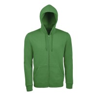 Толстовка мужская на молнии с капюшоном STONE, ярко-зелёный, 2XL, 50% хлопок, 50% полиэстер, 260 г/м