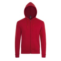 Толстовка мужская на молнии с капюшоном STONE, красный, XL, 50% хлопок, 50% полиэстер, 260 г/м2