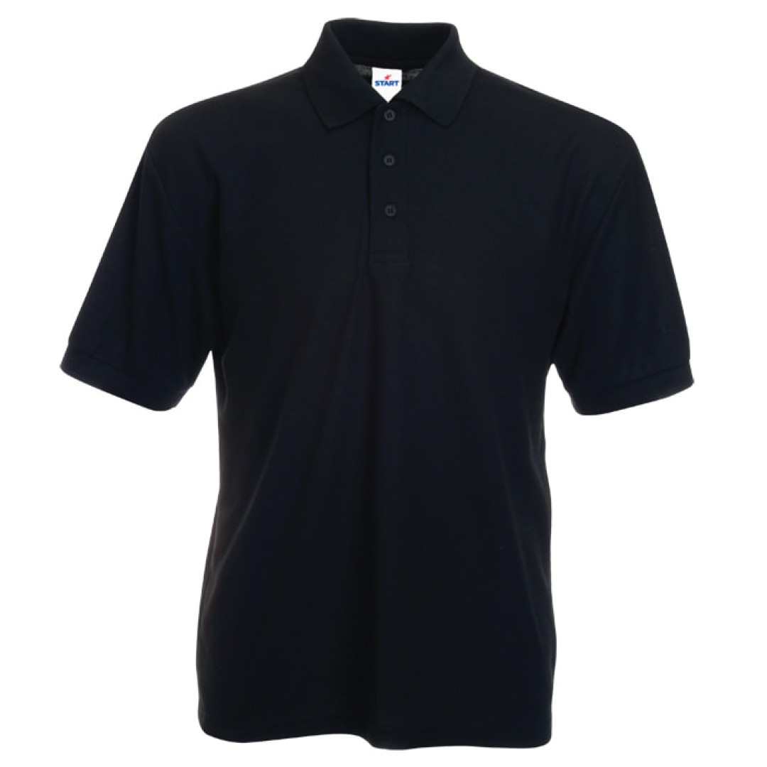 Поло "Mister Style" -170 г/м2, 100% хлопок, чёрный_XXL