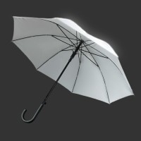 Зонт-трость "Reflect", полуавтомат, светоотражающий серый