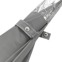 Зонт-трость "Reflect", полуавтомат, светоотражающий серый