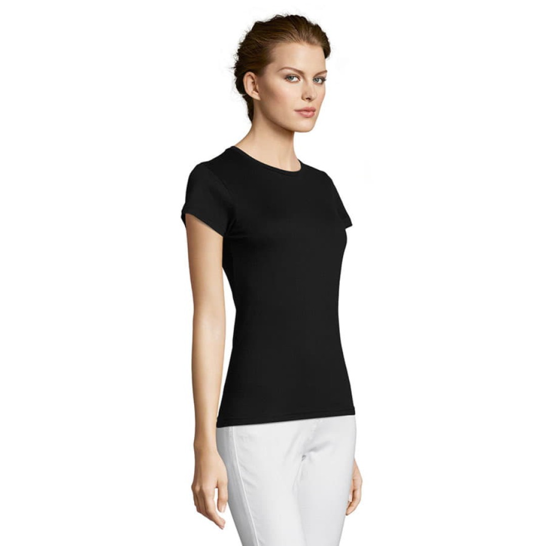 Футболка "Miss", черный_2XL, 100% х/б, 150 г/м2