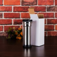 Термокружка  "IDEA",  420 мл,  нержавеющая сталь/пластик