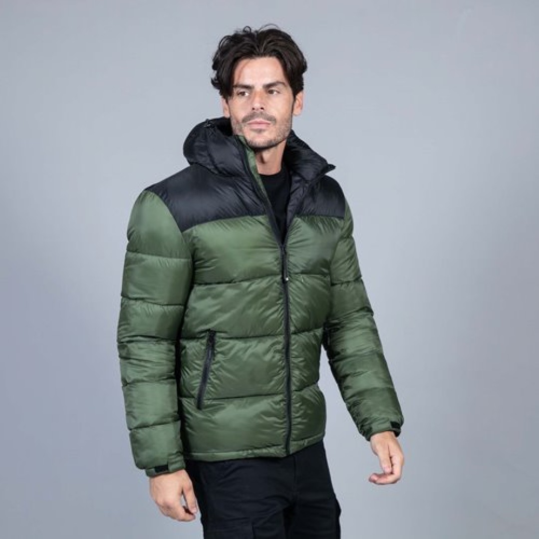 Куртка мужская "SIBERIA", серый, чёрный, 2XL, 100% нейлон 40г/м2, наполнитель: 100% полиэстер, 530 г