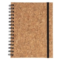 Блокнот XIANKEL A5 на пружине, твердая обложка, пробковая ткань