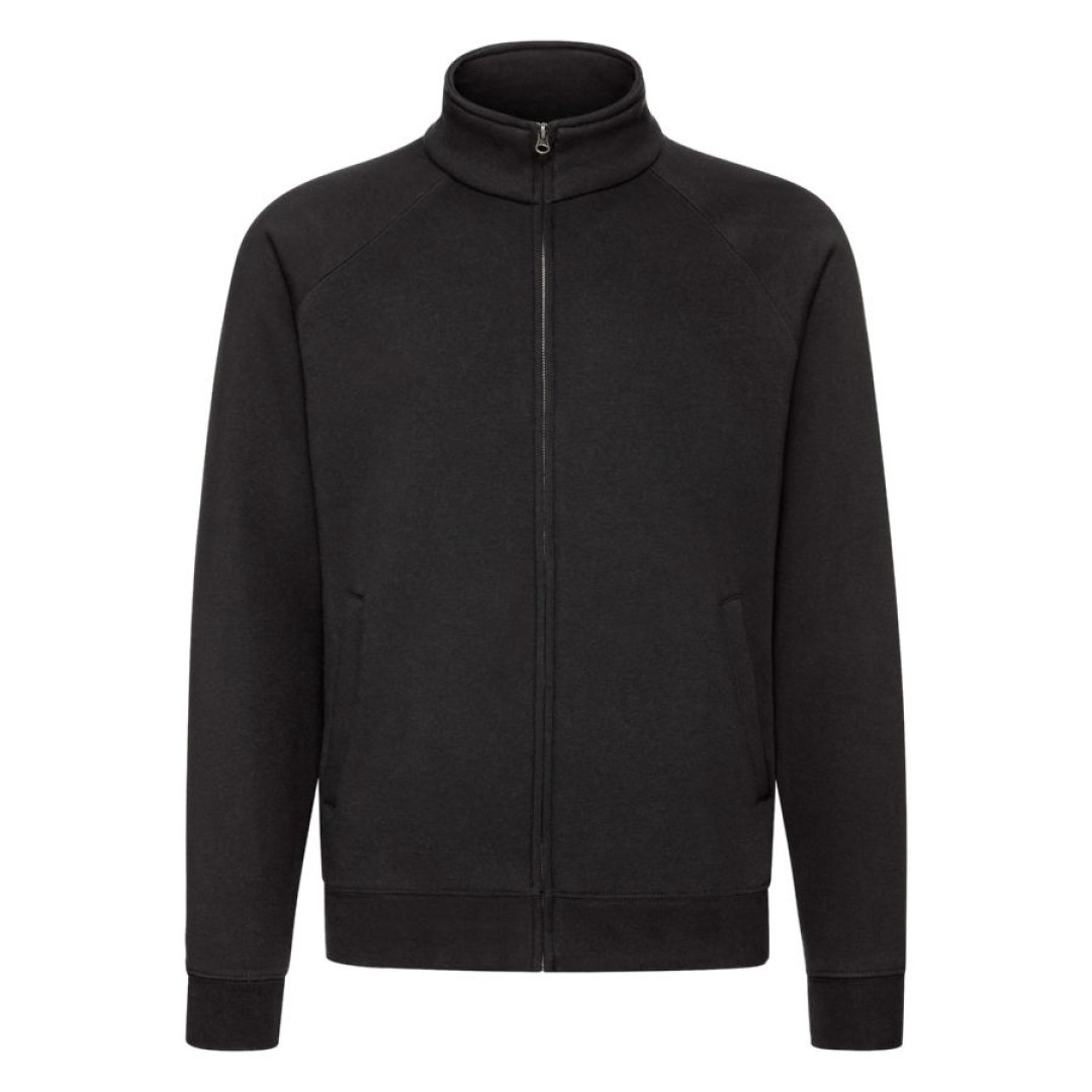 Толстовка "Sweat Jacket", черный_M, 70% х/б, 30% п/э, 280 г/м2