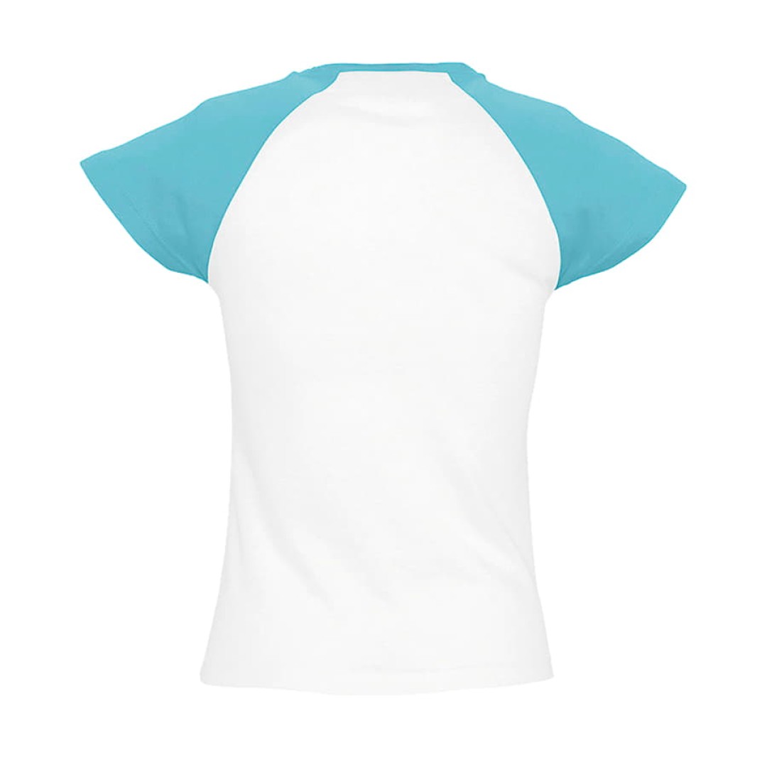 Футболка "Milky", белый с бирюзовым_S, 100% х/б, 150 г/м2