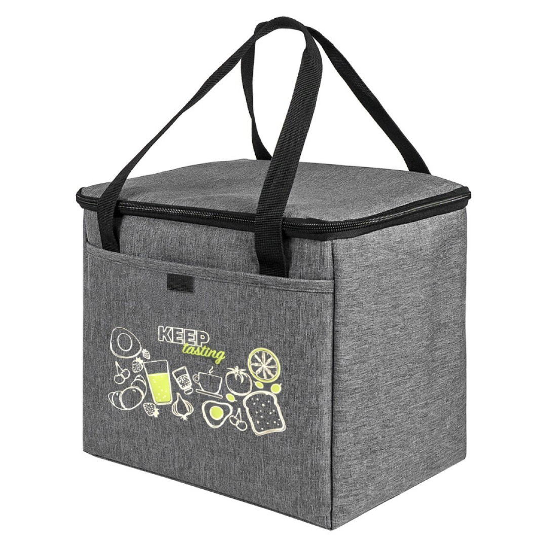 Термосумка "KEEP", 27 x 24. x 20 см, полиэстер 300D, PEVA, серый меланж