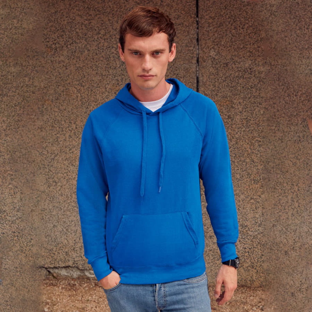 Толстовка мужская "LIGHTWEIGHT", красный_L, 80% хлопок, 20% полиэстер, 240 г/м2