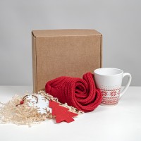 Набор подарочный CHARM: кружка, носки, две игрушки, красный/белый