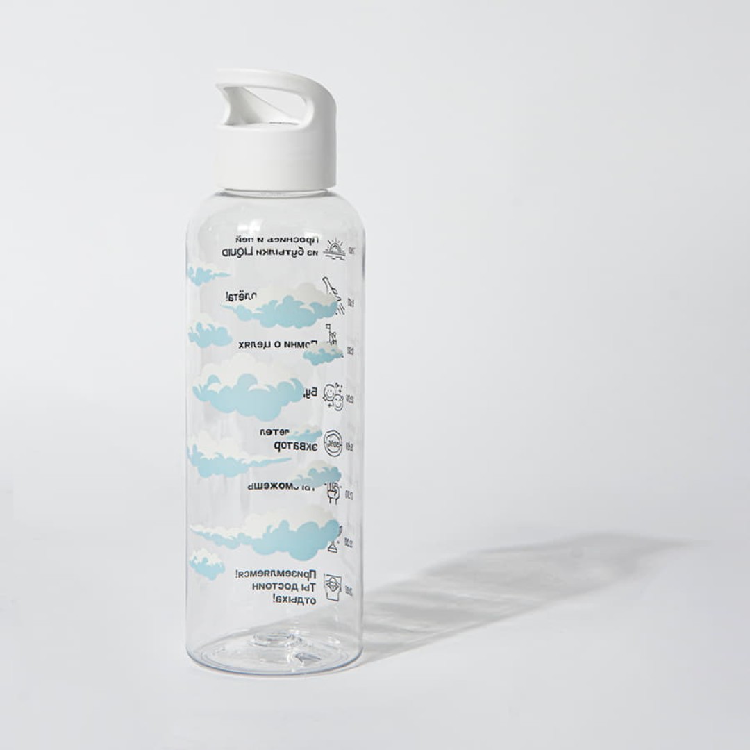 Бутылка для воды LIQUID, 500 мл, 22х6,5см, оранжевый, пластик rPET