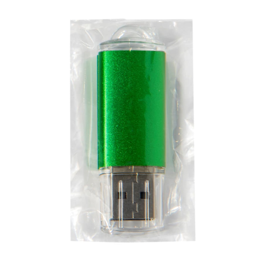 USB flash-карта "Assorti" (16Гб), зеленая, 5,8х1,7х0,8 см, металл