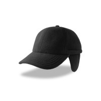Бейсболка "SNOW FLAP STOPPER-S", чёрный, 100% переработанный полиэстер, 230 г/м2