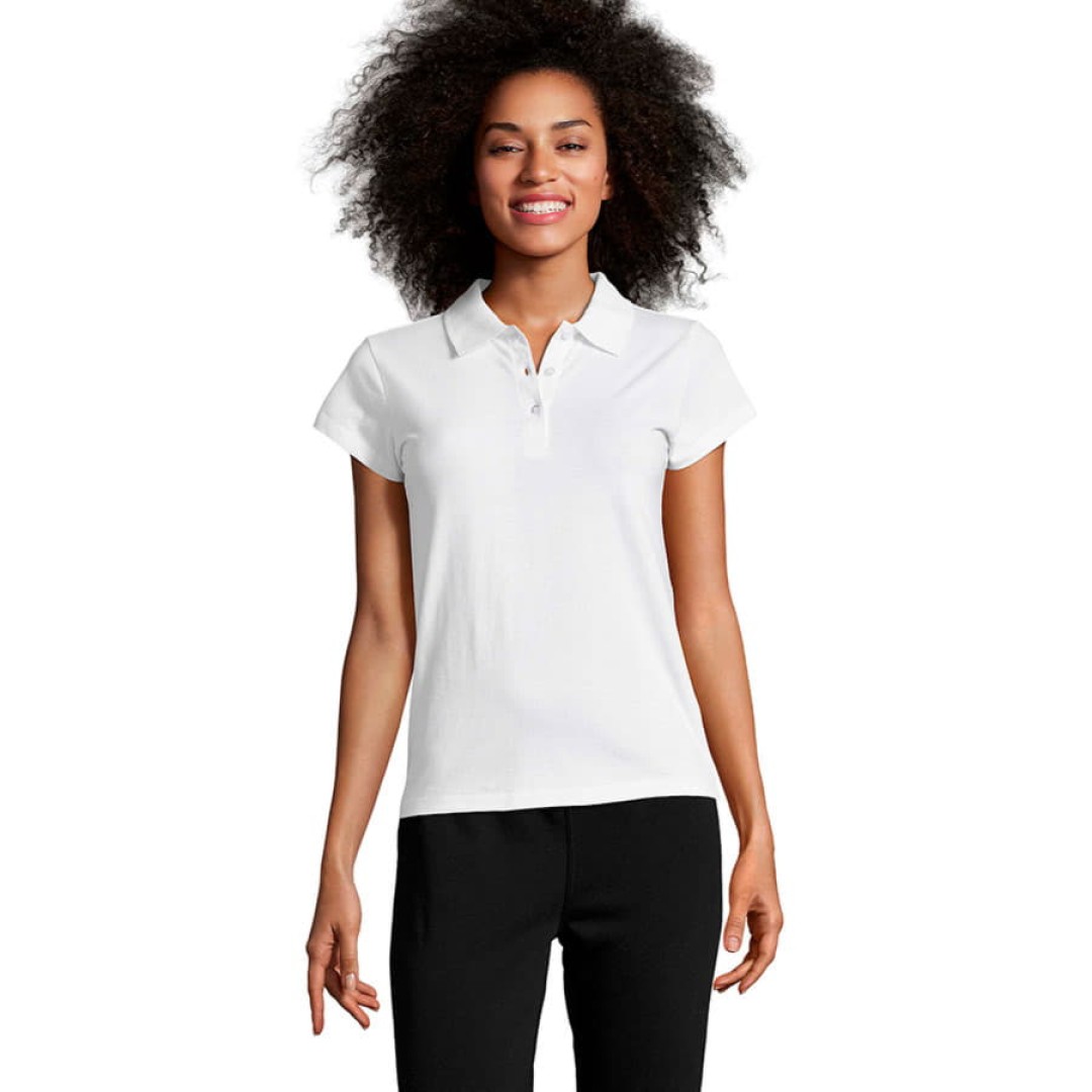 Поло "Prescott Women", белый_L, 100% х/б, 170г/м2