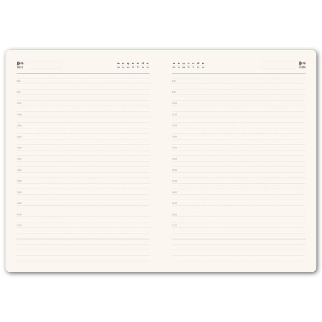 Ежедневник недатированный портфолио Mark, А5, бордовый, кремовый блок, золотой срез