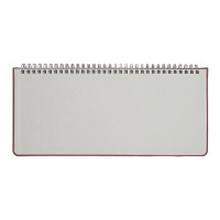 Планинг недатированный Bliss,  бордовый, белый блок, без обреза