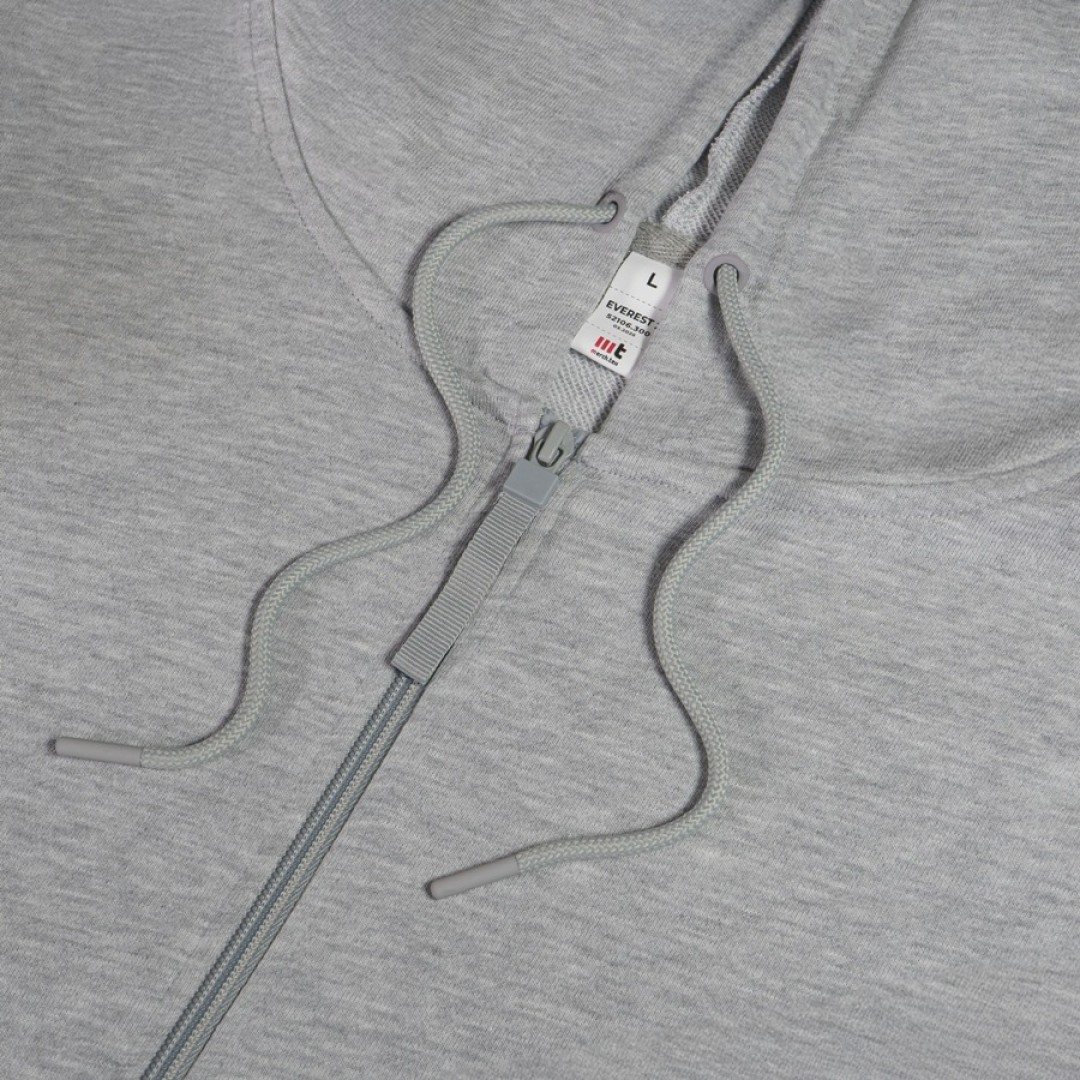 Толстовка мужская на молнии с капюшоном EVEREST 2, св-с.м, S, 50 % хлопок, 50% полиэстер, 260 г/м2
