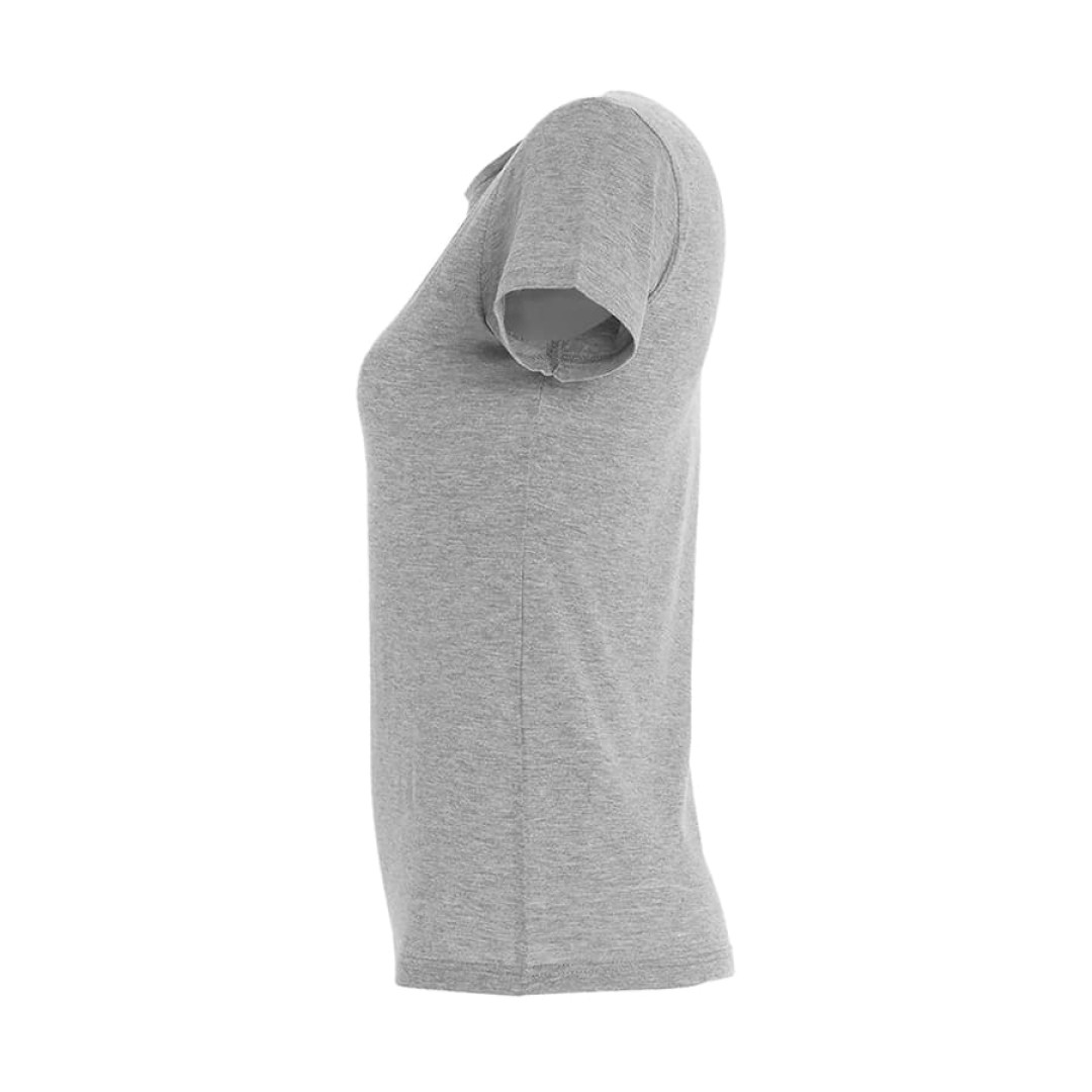 Футболка "Miss",  серый меланж_2XL, 100% хлопок, 150 г/м2