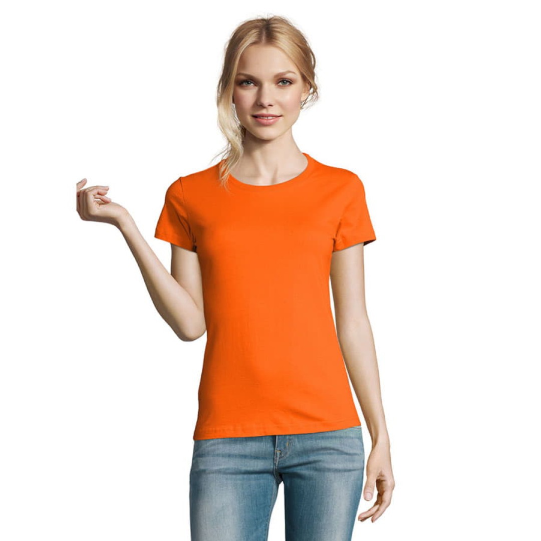 Футболка женская IMPERIAL WOMEN, оранжевый_2XL, 100% хлопок, 190 г/м2