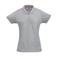 Рубашка-поло женская BERLIN WOMAN, к/р, с. меланж, XL, 65% полиэстер, 35% хлопок, плотность 200 г/м2