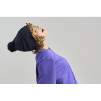 Шапка вязаная  двойная Wind-S, с отворотом и помпоном, белый, 100% переработанный полиэстер