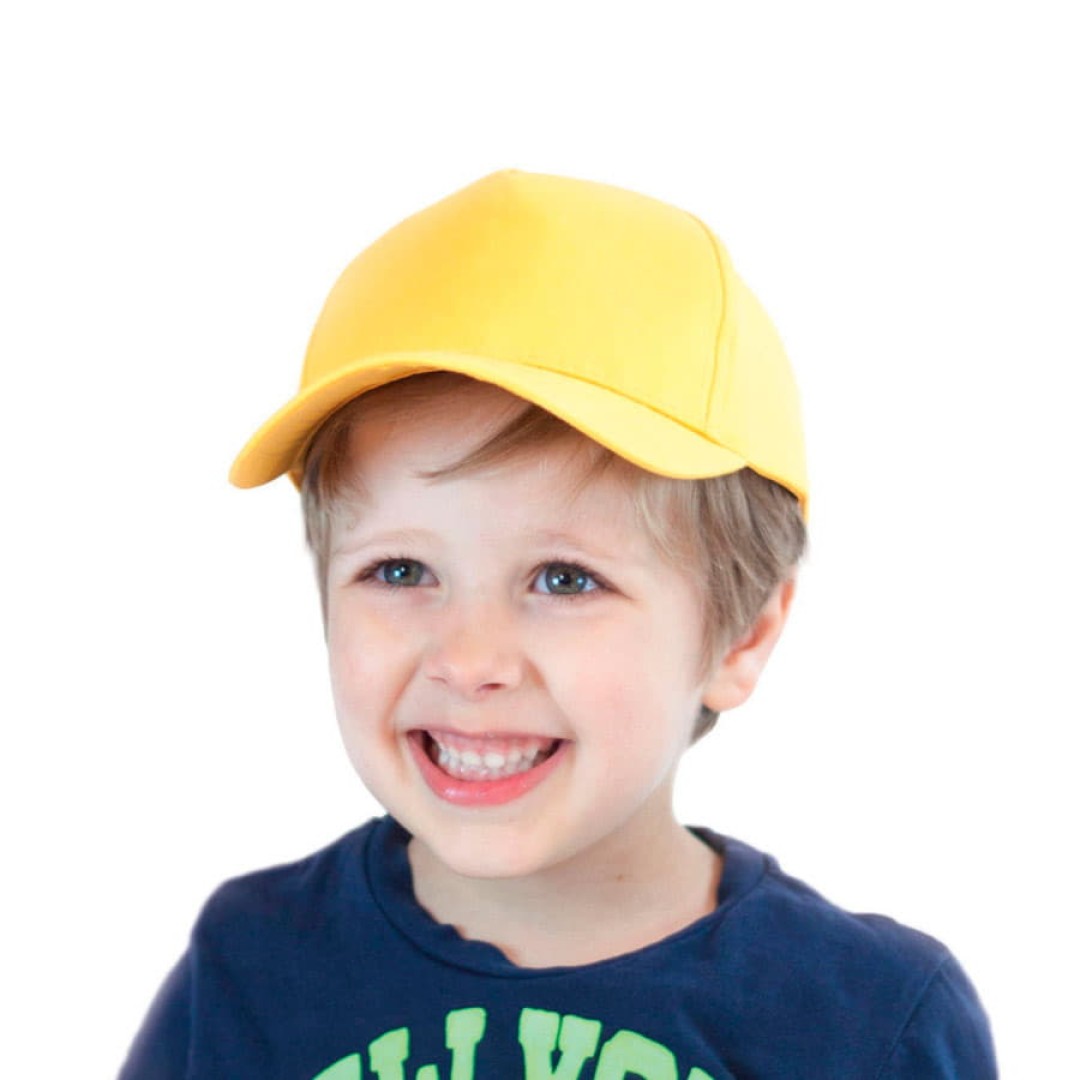 Бейсболка детская "KID START FIVE", 5 клиньев,застежка на липучке, ярко-синий,100% хлопок, 160 г/м2