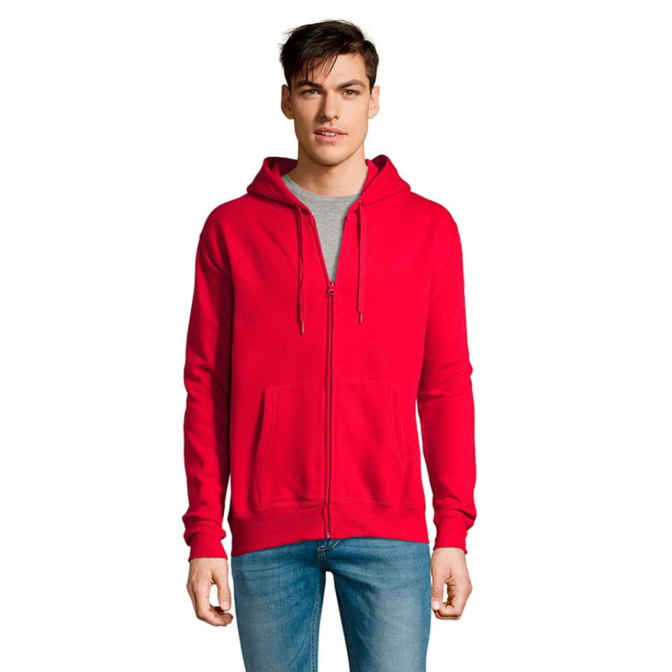 Толстовка "Seven Men", красный_S, 50% хлопок, 50% полиэстер, 280м/г2