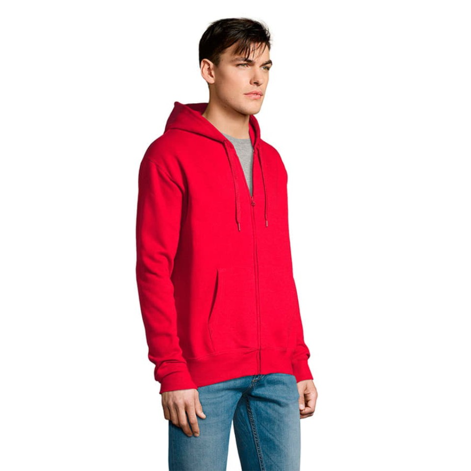 Толстовка "Seven Men", красный_S, 50% хлопок, 50% полиэстер, 280м/г2